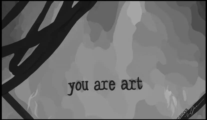 a picture showing skin tone art with the word 'you are art' - The Flinch